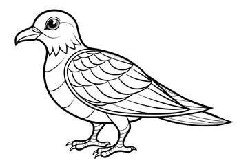 coloring page line art the petrel black vector