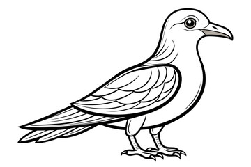 coloring page line art the petrel black vector