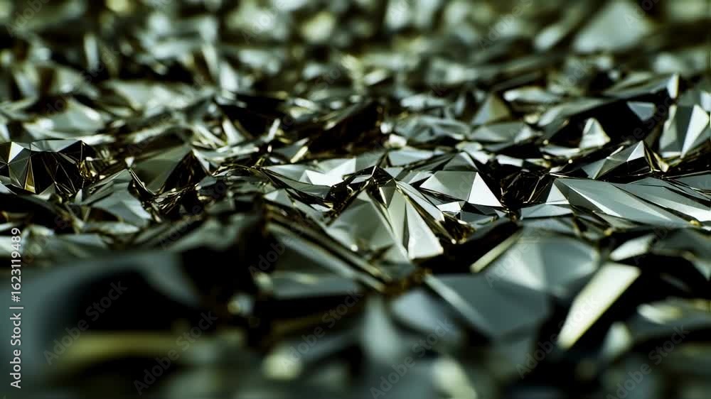 Poster Abstract Metallic Surface Texture Animation with Shifting Light and Reflections minimal