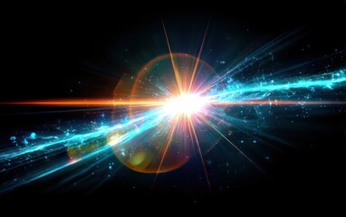 Obraz premium Cosmic explosion, vibrant energy