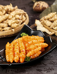 Ready to dig ground ring manna sub screw vegetables prepared for undercooking and serving in a traditional dish