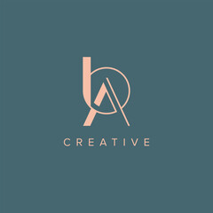 Creative Letter AB Logo Design - Unique Modern Branding Concept.
