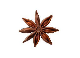 Star anise isolated on a transparent background in PNG format.