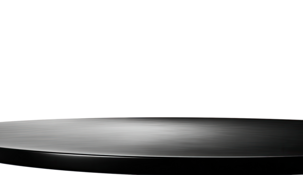 Empty, smooth, gray surface, black background