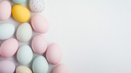 Pastel Easter Eggs Border Design, Spring Decor, Holiday Easter, Spring
