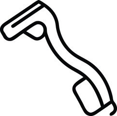 Line Art of Microphone: An elegant, minimalist line art illustration of a sleek microphone, perfect for digital applications, showcasing a clean and modern design.