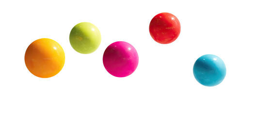 Colorful, glossy spheres against a black background