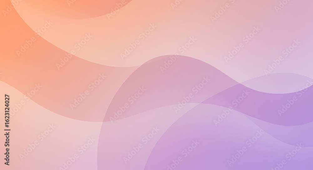 Aufkleber modern abstract background featuring flowing waves with a smooth gradient from soft orange to pastel