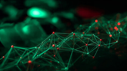 Neural flow network analytics innovation in an abstract futuristic setting with different streams.