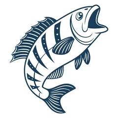 Fish sea wildlife food icon isolated image