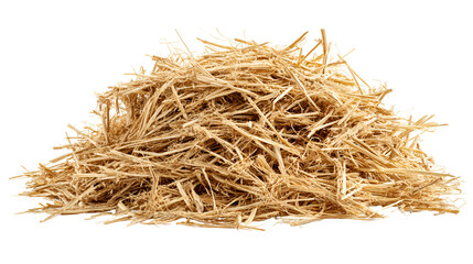 A pile of golden straw dry hay agriculture harvest