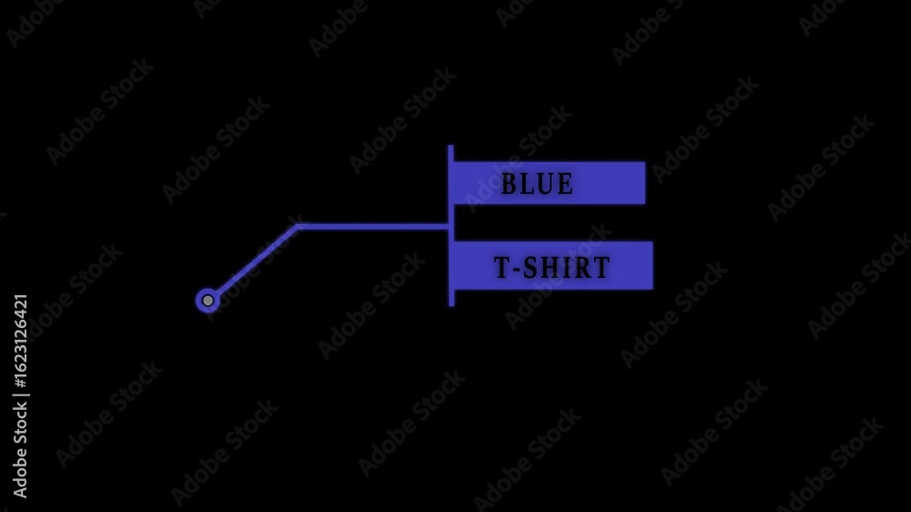 Poster animation of hud elements with text blue, t-shirt animation of cyan callous for text. hud elements i
