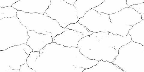 modern black and white scratch and cracks grunge texture dust and distressed wall pattern white background..

