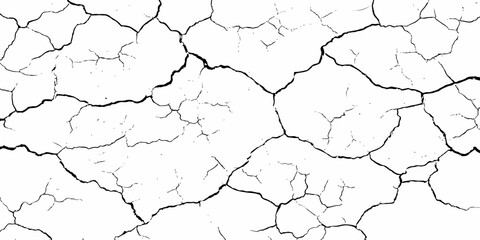 modern black and white scratch and cracks grunge texture dust and distressed wall pattern white background..

