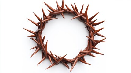Fototapeta premium A crown of thorns isolated on a white background.