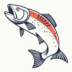 Fish sea wildlife food icon isolated image