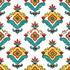 Seamless Tillable Paint Hand Traditional Background Pattern icon