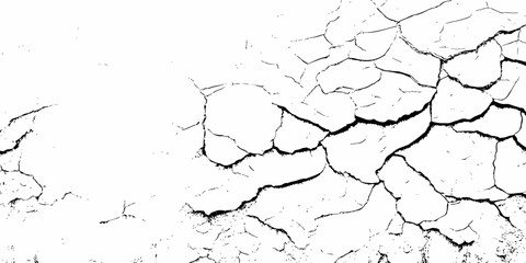modern black and white scratch and cracks grunge texture dust and distressed wall pattern white background..

