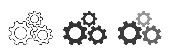 Gear icon. Setting symbol. Cogwheel vector icon. Gear symbol. Setting icon set
