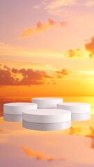 Minimalist Podium Background for Product Display – Modern 3D Stand on Neutral Backdrop