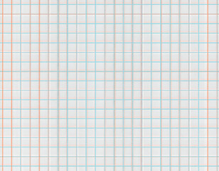 Blue And Orange Grid Pattern On White Paper Background