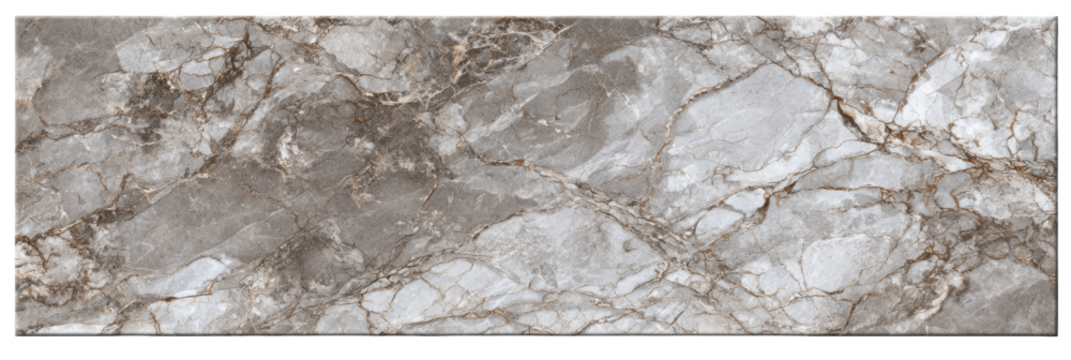 Gray and white marble-look tile
