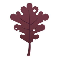 Halloween Autumn Dry leaves Flat Design Vector Illustration