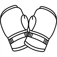 A vector of Boxing gloves outline design Illustration