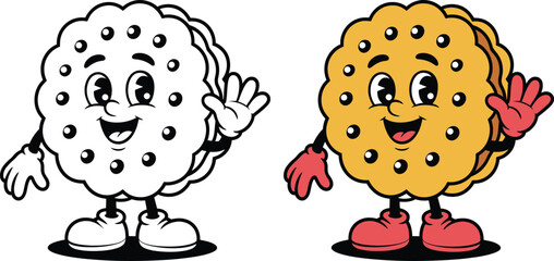 Funny cartoon Cookie Mosquito illustration