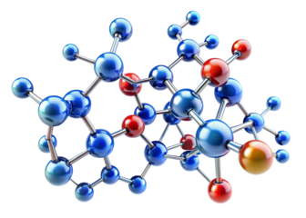 Abstract chemical structure isolated on white background