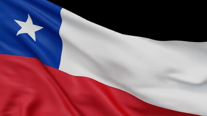 Dynamic waving Chile flag video footage for patriotic celebrations and national events