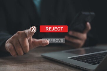 businessman selects the 