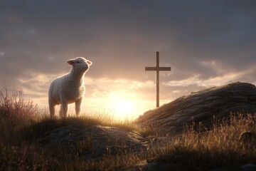 Resurrection of Jesus at Sunset