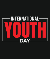 International Youth Day Typography T-shirt Design