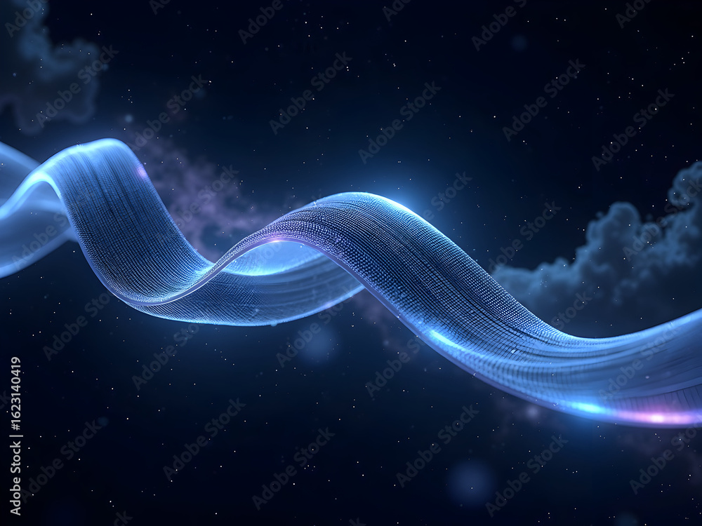 Poster elegant light streams gracefully across a celestial canvas creating a mesmerizing dance of fluid dig