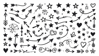 Doodle arrows and stars (1)
