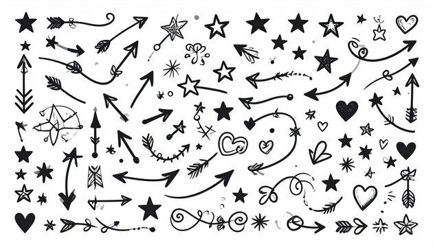 Doodle arrows and stars (1)