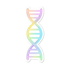 Rainbow DNA double helix graphic