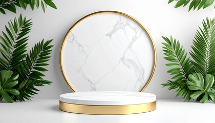 Minimalist Podium Background for Product Display – Modern 3D Stand on Neutral Backdrop
