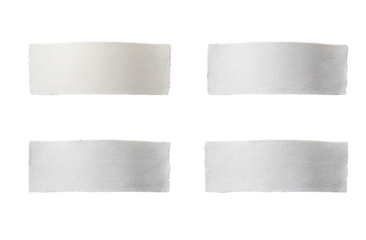 Four blank, rectangular, metallic plates arranged in a grid pattern.  Each plate displays a subtle, brushed metal texture, appearing light gray