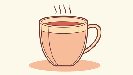 Warm beverage in a mug steam drink