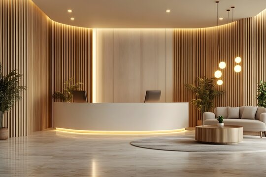 Modern nurse OPD station with minimalist design and clean, welcoming atmosphere