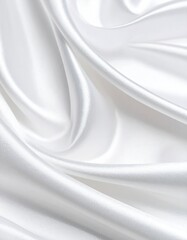 Fototapeta premium Smooth, flowing white fabric