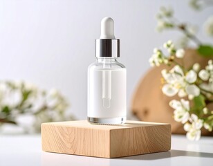 Minimalist Podium Background for Product Display – Modern 3D Stand on Neutral Backdrop