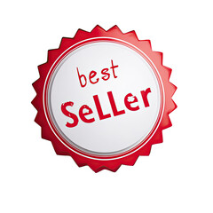 Red badge with "best seller" text