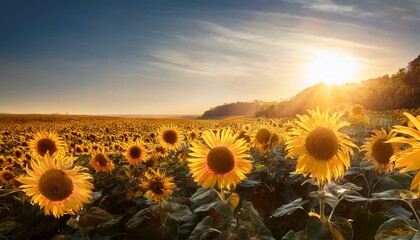 blooming sunflower natural product harvesting health support sunny day