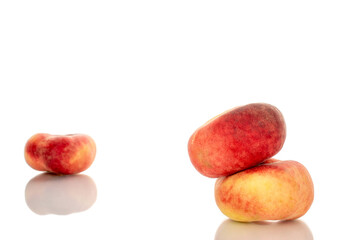 Fig sweet peaches isolated on white background, macro.