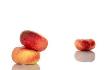 Fig sweet peaches isolated on white background, macro.