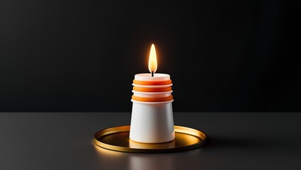 modern scene featuring a uniquely designed candle