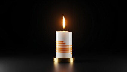 modern scene featuring a uniquely designed candle